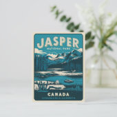 Jasper Nationalpark alberta canada Vintage Geschen Postkarte (Stehend Vorderseite)
