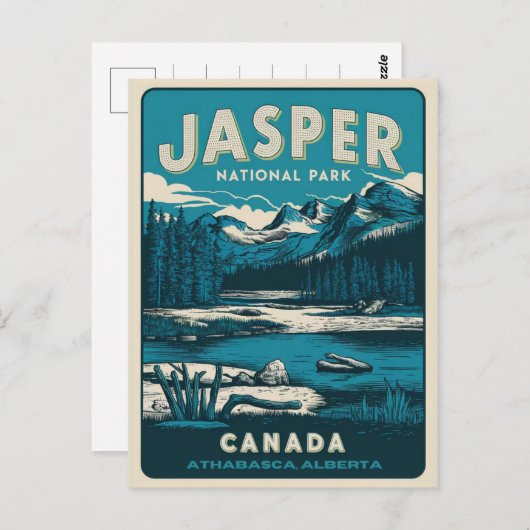 Jasper Nationalpark alberta canada Vintage Geschen Postkarte (Vorne/Hinten)