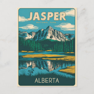 Jasper Nationalpark alberta canada Vintage Geschen Postkarte