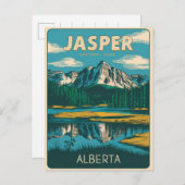 Jasper Nationalpark alberta canada Vintage Geschen Postkarte (Vorne/Hinten)