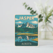 Jasper Nationalpark alberta canada Vintage Geschen Postkarte (Stehend Vorderseite)