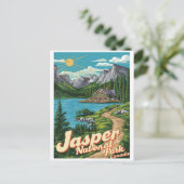 Jasper Nationalpark alberta canada Vintage Geschen Postkarte (Stehend Vorderseite)