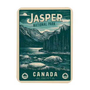 Jasper Nationalpark Alberta Kanada Vintage-Geschen Magnet