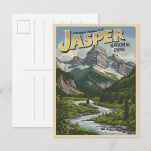 Jasper Nationalpark Alberta Kanada Vintage-Geschen Postkarte