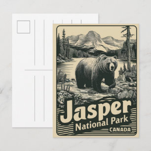 Jasper Nationalpark Alberta Kanada Vintage-Geschen Postkarte