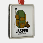 Jasper-Nationalpark-Backpack Ornament Aus Metall (Rechts)