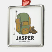 Jasper-Nationalpark-Backpack Ornament Aus Metall (Links)