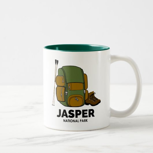 Jasper-Nationalpark-Backpack Zweifarbige Tasse (Rechts)