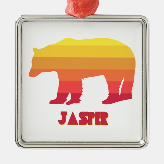 Jasper Nationalpark Bear Ornament Aus Metall (Vorne)