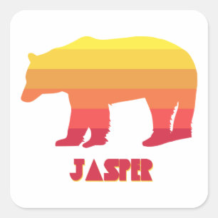 Jasper Nationalpark Bear Quadratischer Aufkleber