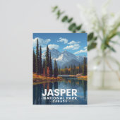 Jasper-Nationalpark Berge Seeblick Postkarte (Stehend Vorderseite)