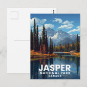 Jasper-Nationalpark Berge Seeblick Postkarte (Vorne/Hinten)