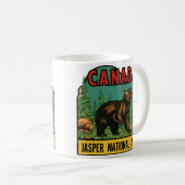 Jasper Nationalpark Canada Vintage Travel Kaffeetasse (VorderseiteRechts)
