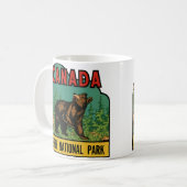 Jasper Nationalpark Canada Vintage Travel Kaffeetasse (Vorderseite Links)