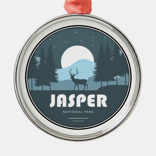 Jasper Nationalpark Deer Ornament Aus Metall (Vorne)