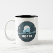 Jasper Nationalpark Deer Zweifarbige Tasse (Links)