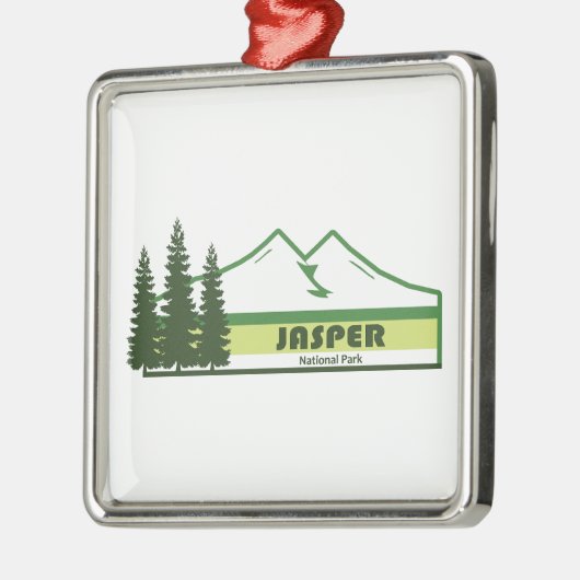 Jasper Nationalpark Grüne Streifen Ornament Aus Metall (Links)