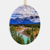 Jasper-Nationalpark in Kanada Keramik Ornament (Rechts)