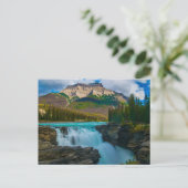 Jasper Nationalpark, Kanadas Wasserfall, Berge Postkarte (Stehend Vorderseite)