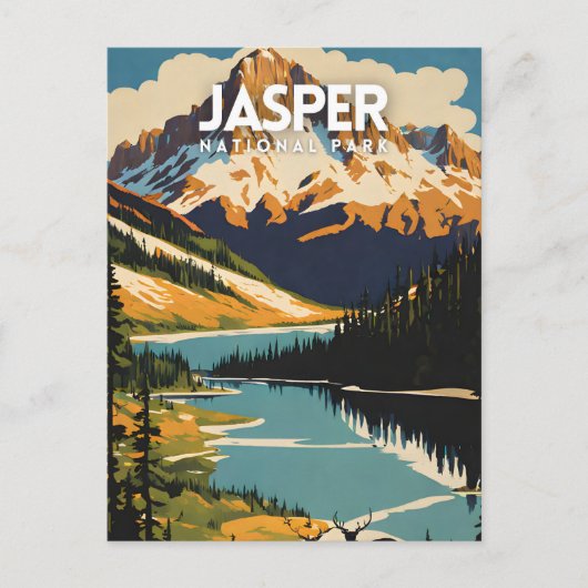 Jasper Nationalpark Nostalgic Postkarte (Vorderseite)