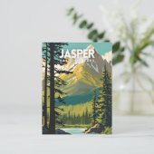 Jasper Nationalpark Nostalgic Postkarte (Stehend Vorderseite)
