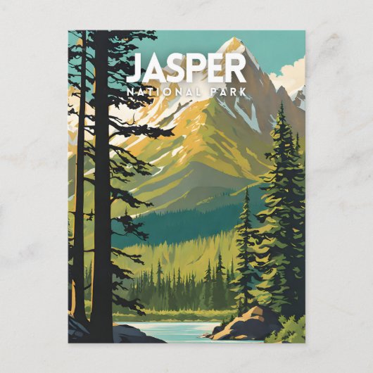 Jasper Nationalpark Nostalgic Postkarte (Vorderseite)