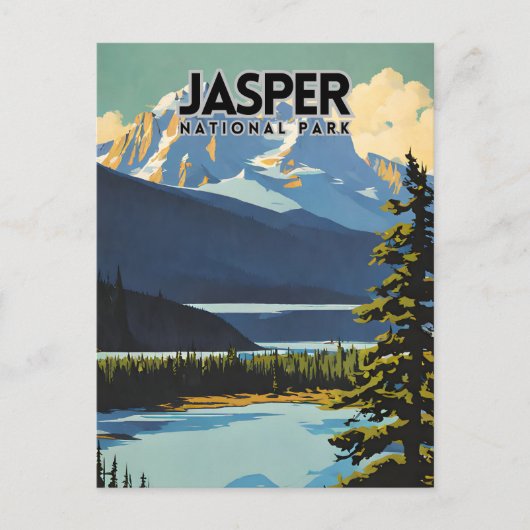 Jasper Nationalpark Nostalgic Postkarte (Vorderseite)