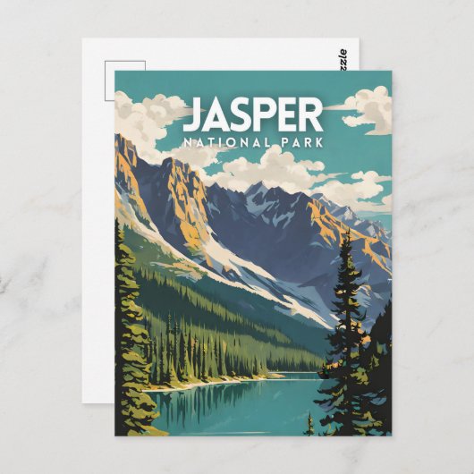 Jasper Nationalpark Nostalgic Postkarte (Vorne/Hinten)