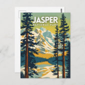Jasper Nationalpark Nostalgic Travel Postkarte (Vorne/Hinten)