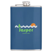 Jasper Nationalpark Retro Flachmann (Vorderseite)