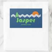 Jasper Nationalpark Retro Rechteckiger Aufkleber (Tasche)