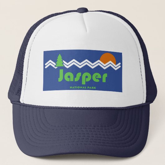 Jasper Nationalpark Retro Truckerkappe (Vorderseite)