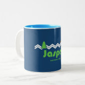 Jasper Nationalpark Retro Zweifarbige Tasse (Vorderseite Links)