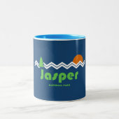 Jasper Nationalpark Retro Zweifarbige Tasse (Mittel)
