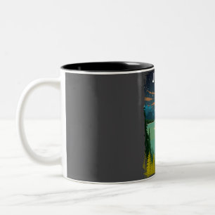 Jasper Nationalpark Vintag Minimal Retro Travel Zweifarbige Tasse