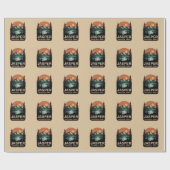 Jasper-Nationalpark Vintage Bergdesign Geschenkpapier (Flach)