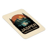Jasper-Nationalpark Vintage Bergdesign Magnet (Rechte Seite)