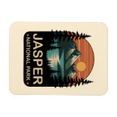Jasper-Nationalpark Vintage Bergdesign Magnet (Horizontal)
