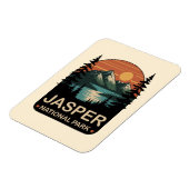 Jasper-Nationalpark Vintage Bergdesign Magnet (Linke Seite)