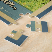 Jasper Nationalpark Vintage Reisebär Puzzle (Seite)