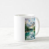 Jasper Nationalpark Wasserfarbenmalerei Kaffeetasse (VorderseiteRechts)
