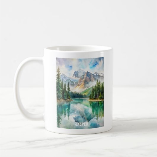 Jasper Nationalpark Wasserfarbenmalerei Kaffeetasse (Links)