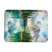 Jasper Nationalpark Wasserfarbenmalerei Magnet (Horizontal)