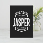 Jasper Personalisiert Name Geburtstagsgeschenk Einladung (Stehend Vorderseite)