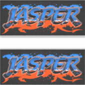 Jasper Vorname Name Graffiti Aufkleber Sticker (Vorderseite)