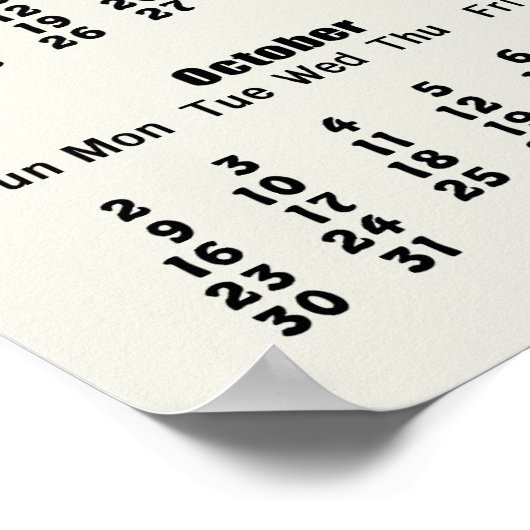 Jasper Yawning Kitten 2011 Calendar Poster (Ecke)