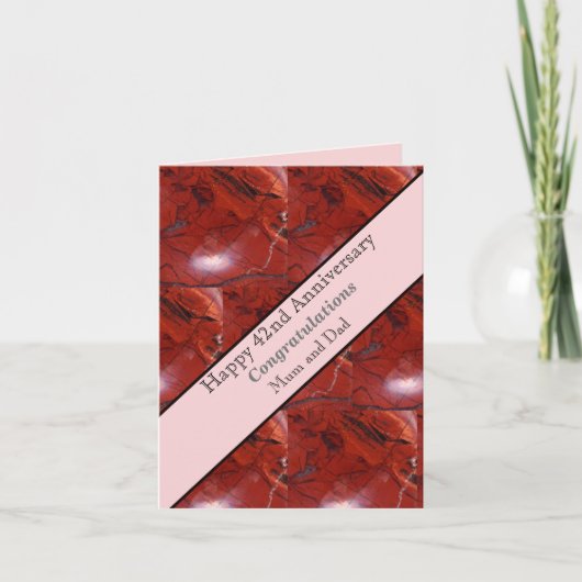 Jasper zum 42. Hochzeitstag Karte (Vorderseite)
