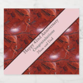 Jasper zum 42. Hochzeitstag Schaumweinetikett (Einzelnes Label)