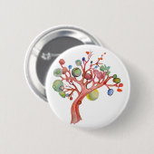 Jaspis der Baum Button (Vorne & Hinten)
