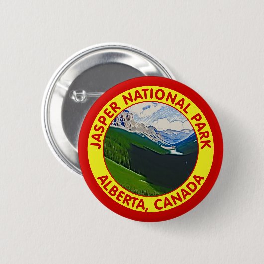 Jaspis-Nationalpark, Alberta, Kanada Button (Vorne & Hinten)